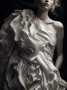 Элегантная муза в ткани