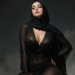 Чувственная арабская женщина в стиле арт
