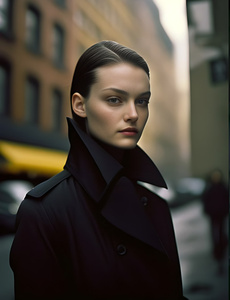 Модель в Нью-Йорке, стиль ретро