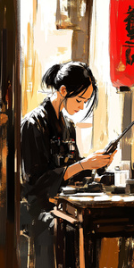 Размытая иллюстрация женщины в стиле акварели