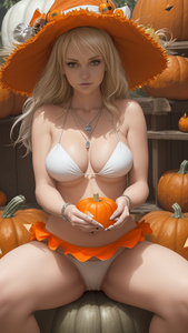 Хэллоуинская фотосессия с тыквами