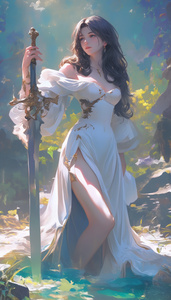 Фэнтезийная принцесса с мечом