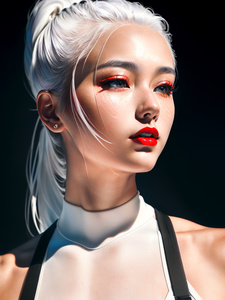 Kpop идол: Беловолосая красавица